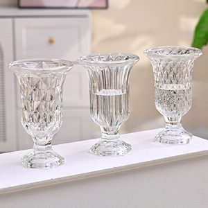 <span class=keywords><strong>Jarrón</strong></span> de Vidrio Transparente Pulido de Estilo Retro de Lujo Ligero, Diseño Minimalista, <span class=keywords><strong>Decoración</strong></span> Floral para Mesas de Comedor y Sala de Estar - Product Image 4