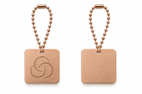 Porte-clés en métal personnalisé avec symbole en spirale carrée, logo sur mesure, cadeau souvenir en gros, fabricant OEM ODM en vrac
