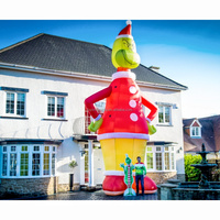 Décoration de jardin de Noël géante gonflable Grinch pour les fêtes