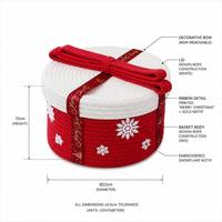 Panier de rangement pour collations en corde de coton tressée, support à bonbons, organisateur de bureau, plateau décoratif – Offre Spéciale Cadeau de Noël