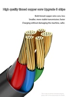 Câble de charge rapide magnétique USB-A vers Type-C HNT 3A PD 1m avec conducteur en cuivre pur et gaine tressée pour téléphones mobiles iPhone