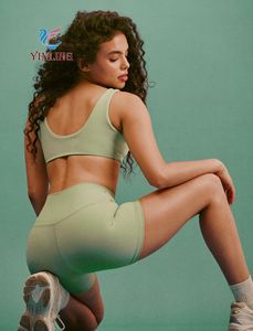 Горячая распродажа: спортивный комплект для женщин — топ-бра и шорты. Дышащий, быстросохнущий, для тренировок, фитнеса и йоги. - Product Image 2