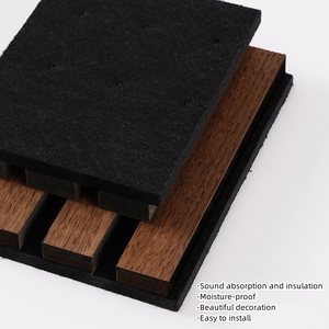 Paneles Acústicos de <span class=keywords><strong>Lana</strong></span> de Madera Ranurados de Alta Calidad, Naturales, Modernos, para Hoteles, Absorbentes e Insonorizantes para Paredes Interiores - Product Image 4