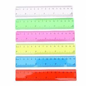 Plastic Transparent Colored for <b>Drawing</b> Drafting <b>Office</b> and Student Stationery Straight Ruler - Product Image 5