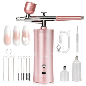 Portable Rechargeable <b>Nail</b> Airbrush <b>Kit</b> 0.3mm Nozzle Dual Action Electric <b>Nail</b> Art Gun for Ombre French Manicure - Product Image 1
