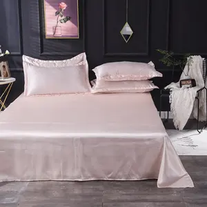 Best Quality 19mm Mulberry Silk Bedding Sets Pillowcase Bed Sheets Silk Satin Duvet Cover Set For Home