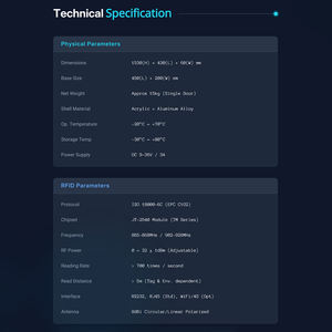 JT-924 UHF RFID porta lettore porta porta accesso ISO 18000-6C UHF RFID Gate Reader per il controllo automatico del libro - Product Image 4