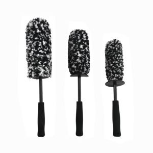 Màu đen và trắng vật nuôi Khăn lau bụi với chống trượt dễ dàng kiểm soát xe chi tiết Kit mềm nhựa sạch công cụ xe bàn chải làm sạch - Product Image 1