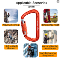 Mosquetón de Escalada CLIWIZ 30KN 7075 de Aluminio Aeronáutico con Bloqueo Automático, Gancho de Seguridad para Deportes al Aire Libre y Rescate SGM7111TN