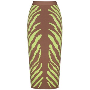 Gonna Lunga Aderente Verde con <span class=keywords><strong>Motivi</strong></span> e Cerniera per Donna, Alta Qualità, Casual, per Feste, 2020 - Product Image 4