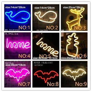 Lampu Neon LED Dekorasi Dinding Kamar Tidur, Lampu Gantung Pelangi, Lampu Neon Kustom untuk Pesta di Rumah - Product Image 4