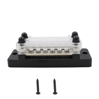 Bloc de bornes à vis QJ 6 pôles 150A à contact en cuivre pour usage automobile et maritime, barre omnibus de batterie rouge/noir pour distribution d'énergie