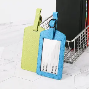 Regalo de negocios corporativos personalizado al por mayor favores de viaje Placecard Flip Flop etiqueta de equipaje de aerolínea de piel sintética barata - Product Image 1