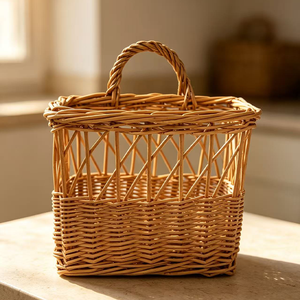 Cesta de Mimbre Ligera, Ecológica <span class=keywords><strong>y</strong></span> Duradera para <span class=keywords><strong>Plantas</strong></span> de Hogar <span class=keywords><strong>y</strong></span> Jardín - Product Image 6