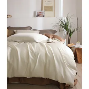 2022 Top-rated Tencel Lyocell bed sheets set bedding /Duvet Covet Set Ecofriendly 100% Natural organic lyocell eucalyptus fiber