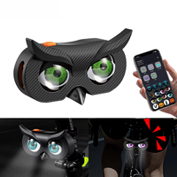 Feu arrière de vélo intelligent « Devil Eyes » avec contrôle par application, 82 modes, LED, en plastique, pour vélo électrique et moto, avec fonction photographie
