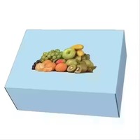 Boîte d'emballage de fruits écologique en gros avec couvercle coloré et boîte inférieure