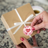 Etiqueta Adhesiva Impermeable Personalizada para Sellado de Alimentos, Rollo de Etiquetas para Empaquetado de Cajas de Alimentos