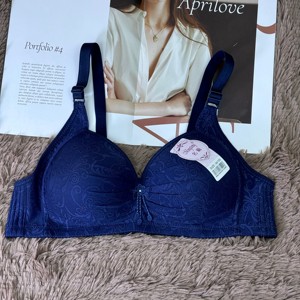 Nouveau sous-vêtement féminin Floral grande taille <span class=keywords><strong>gros</strong></span> buste poitrine Push up respirant soutien-gorge sous-vêtement sans fil - Product Image 5