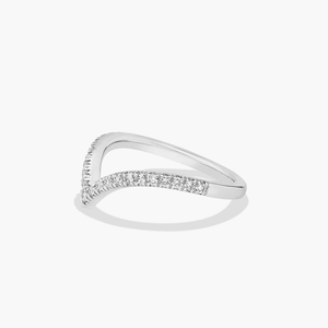 Elegante Anillo de Plata de Ley 925 con Diamante Moissanita en Forma Curva para Mujer, Joyería para Aniversario de Bodas - Product Image 3