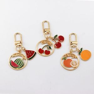 Creative Alloy Avocado Strawberry <b>Key</b> <b>Chain</b> Cute Fruit Schoolbag Hanging Accessories Bag Small Pendant Enamel Metal <b>Key</b> <b>Chains</b> - Product Image 2