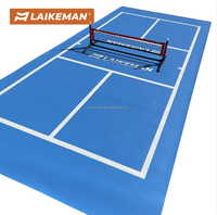 Revêtement de sol en PVC pour pickleball avec revêtement acrylique, tapis de terrain de sport haute résilience pour intérieur et extérieur