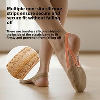 Chaussons de gymnastique artistique en polaire corail, chaussettes mi-pieds unisexe, chaussures de danse du ventre chinoise pour adulte