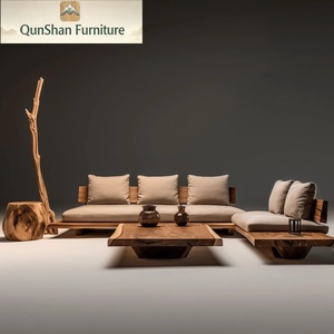 Shen Yue Ya Sit |   Divano a L in Legno Massello Stile Antico Ji Feng, Design Originale, Moderno e Minimalista, con Schienale Imbottito, per Soggiorno Ampio - Product Image 2