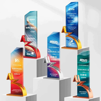 Plaque de récompense en cristal personnalisée, trophée en verre K9, trophée en cristal créatif avec impression UV couleur