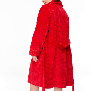 Accappatoio Lungo in Flanella Traspirante Imbottito Spesso in Velluto Corallo Personalizzato Morbido e Caldo per Donna Moda Autunno Inverno Primavera - Product Image 3