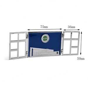 Imán de Refrigerador de Metal Plateado Plegable con Diseño Personalizado de Patrón de Construcción Pintado - Product Image 5