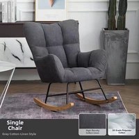 Fauteuil à bascule moderne de luxe pour chambre d'enfant, fauteuil à bascule Teddy à dossier haut, fauteuil d'appoint pour salon et chambre à coucher