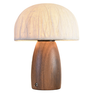 Lámpara de Hongo para Dormitorio y Estudio, Arte en Madera de Estilo Japonés <span class=keywords><strong>Chabi</strong></span> Simple Hecho a Mano, Lámpara de Mesa Pequeña - Product Image 5