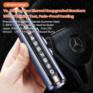 Carte de stationnement temporaire pour voiture Accessoires de voiture Interrupteur rotatif caché Plaque d'immatriculation pour téléphone Autocollant pour automobile Panneau d'arrêt universel - Product Image 2