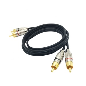 Factory Direct Supply High Quality Gold Plated 2Rca Male Stereo <strong>Audio</strong> Cable for Speaker Applications - Product Image 2