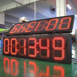 <span class=keywords><strong>4</strong></span>桁 & 6桁壁時計<span class=keywords><strong>Led</strong></span>タイマーデジタルディスプレイ屋外用<span class=keywords><strong>Led</strong></span>ディスプレイカウントダウン温度防水ダイナミック時計 - Product Image 2