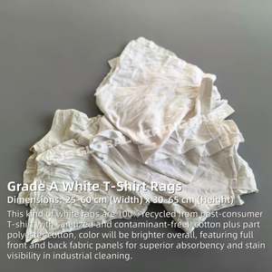Trapos de Algodón 100% Blancos para Limpieza Industrial, Marina, Minera y de Petróleo - Product Image 2