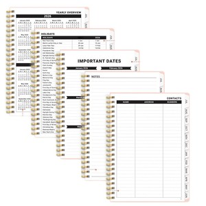 Agenda Personalizzata per <span class=keywords><strong>Insegnanti</strong></span> con 365 Giorni, Pianificatore Settimanale e Mensile, 12 Divisori, Rilegatura a Spirale, Regalo - Product Image 5