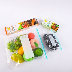 Reusable Keep Fruits Veggies Fresh Stand-Up Flat Bottom Laminated Produce Bags With Vents
