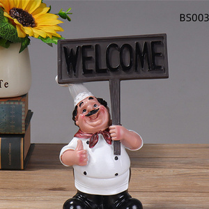 Più venduto 2 pezzi donna mini ornamento da cucina italiano chef statuette statua per il ristorante della <span class=keywords><strong>casa</strong></span> - Product Image 2