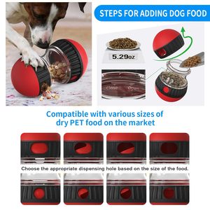 Ajustable lento interactivo <span class=keywords><strong>TPR</strong></span> tratar dispensador perro rompecabezas juguetes alimentador bola enriquecimiento perro juguete con Tratar bola dispensadora - Product Image 3