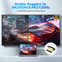 Kabel HDMI 8K Kecepatan Tinggi Versi 2.1 Cangkang Porselen Putih 48Gbps EARC Gaming untuk PS5 Xbox