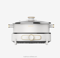Casserole électrique de cuisine 4L, multifonctionnelle, pour la maison, pour faire bouillir, frire et nouvelle conception de poêle électrique