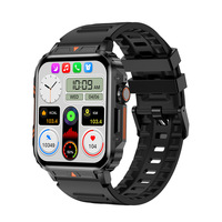 Moda deportes Smartwatch al aire libre impermeable Smartwatch hombres con IOS Android respuesta llamada Batería grande Fitness Tracker