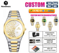 Montre de luxe sportive 813 avec cadran en calligraphie arabe, boîtier en alliage, bracelet en alliage, étanche 3BAR, montre à quartz pour homme avec date automatique