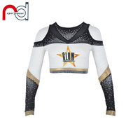 Tenue de danse de cheerleading, nouvelle tenue de cheerleading personnalisée à manches longues pour filles, pour les spectacles
