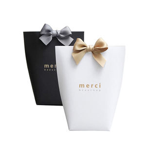 Boîtes cadeaux pliantes, sacs, papier français <span class=keywords><strong>Merci</strong></span>, sac cadeau de Noël - Product Image 1