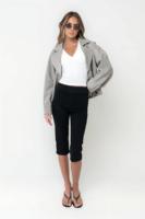 Costume 2 pièces pour femme, design personnalisé ODM OEM, motif pied-de-poule, blazer court et pantalon large, fabrication en usine, faible MOQ, logo personnalisé, tenue de bureau