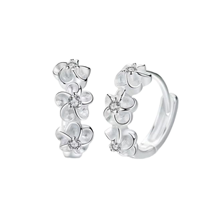 Pendientes de Plata de Ley 925 para Mujer, Aros Redondos Pequeños con Circonita, para Boda o Fiesta, Regalo para Mujer - Product Image 1