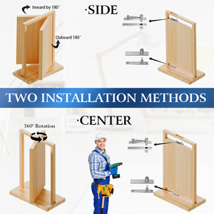 360度ステンレス鋼表面ブラッシング調整可能ピボットドアヒンジモダンデザイン隠し回転ピボットドアアプリケーション - Product Image 2